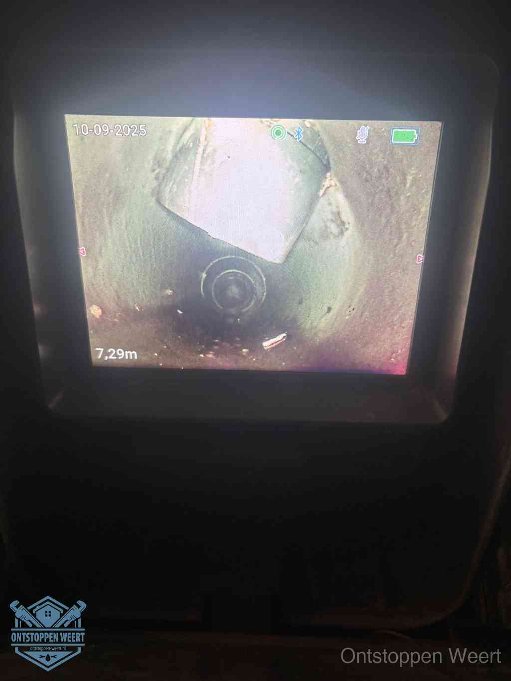 Rioolverzakking camerabeeld in Weert